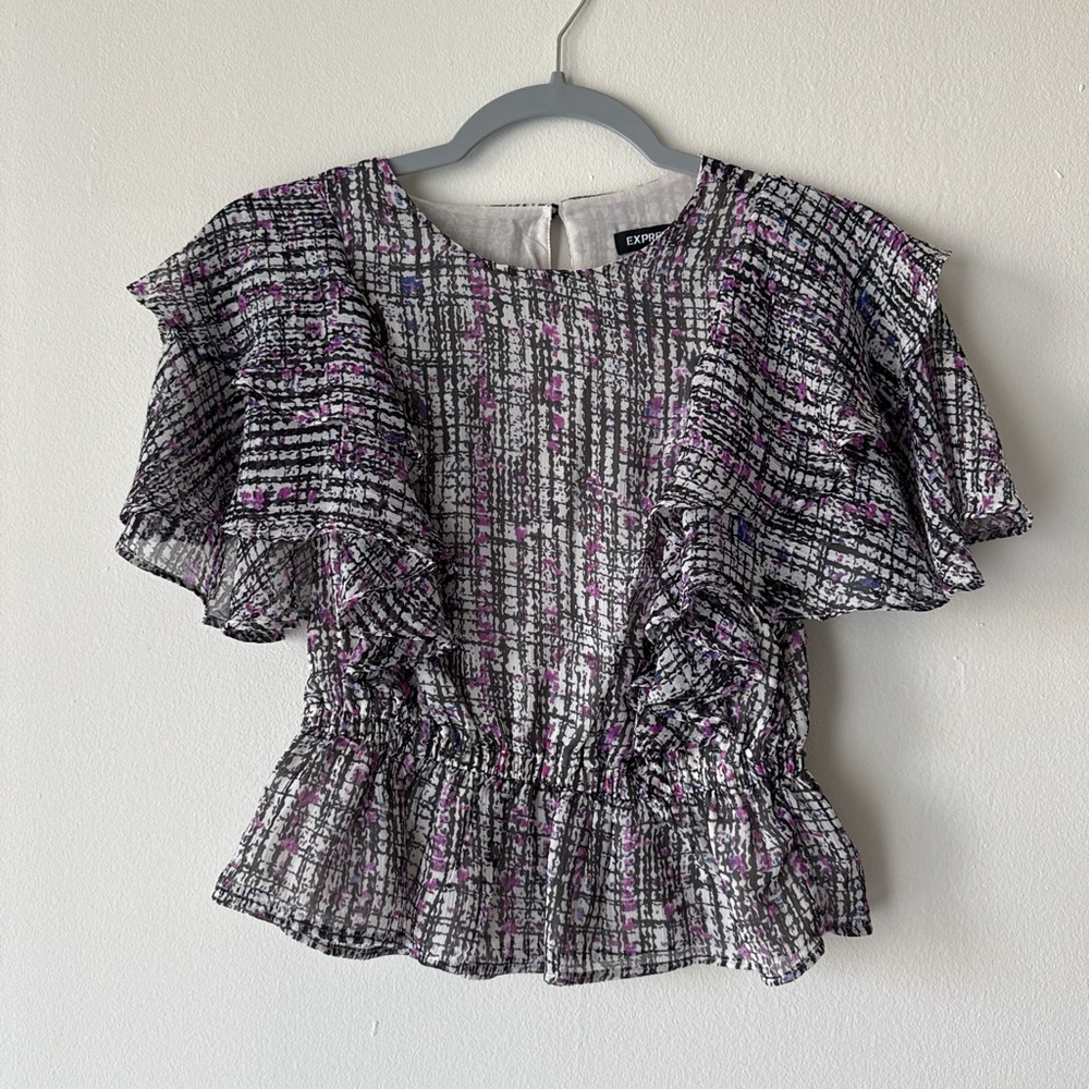 Express Cap Sleeve Peplum Blouse